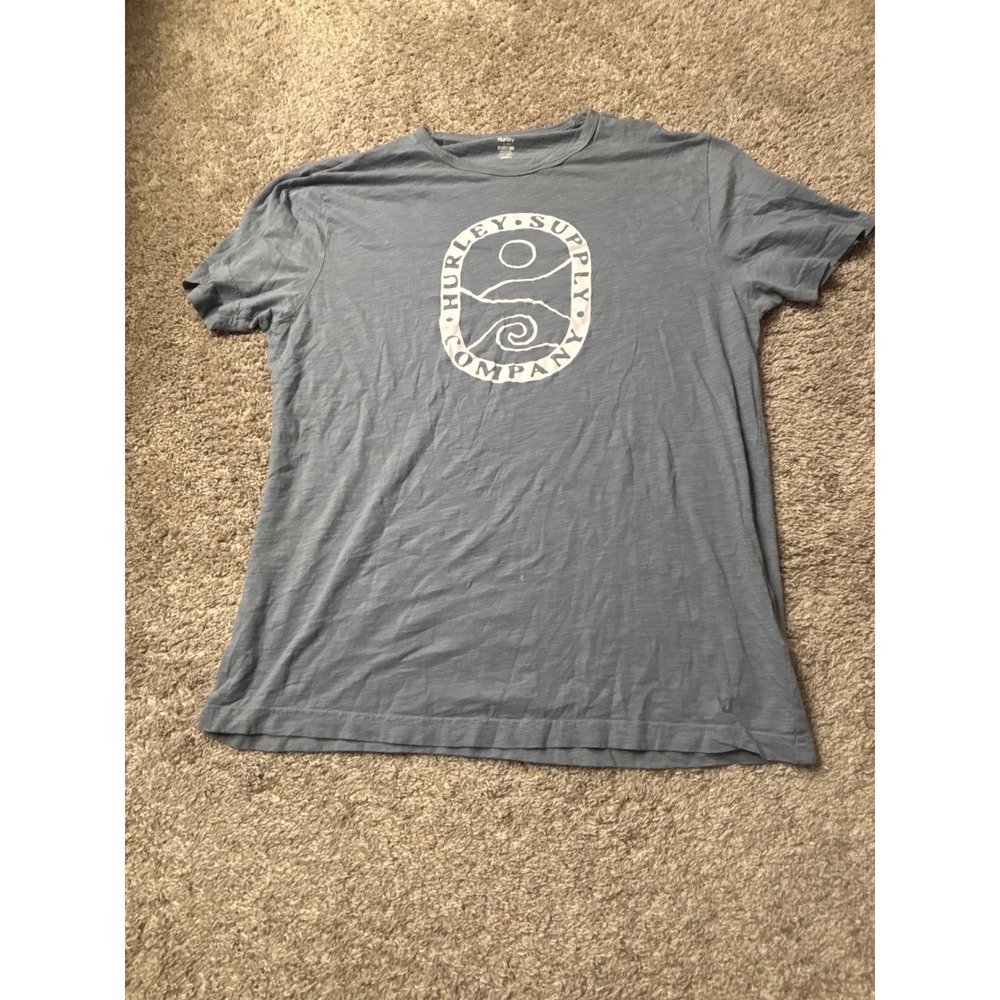 Hurley Supply Company Mens Large Blue Graphic T-Shirt HMS25-18527